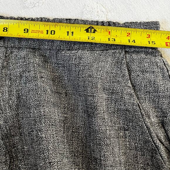 Vintage Flax by Jeanne Engelhart Gray Trouser Pants high Waisted Minimal Size M - Picture 9 of 9